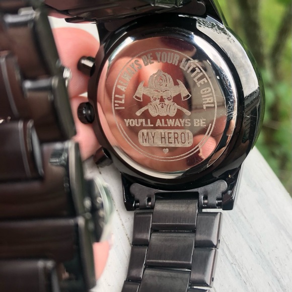 NEW-Men’s Stainless Steel Watch- great gift for the firefighter in your life. - Picture 11 of 15